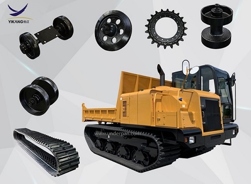 rubber track track roller top roller sprocket front idler for Morooka tracked dumper