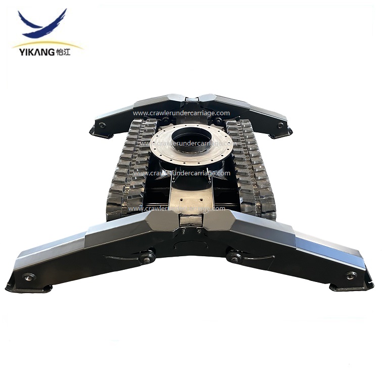 China Custom rubber track undercarriage with 4 legs for mining crushing ...
