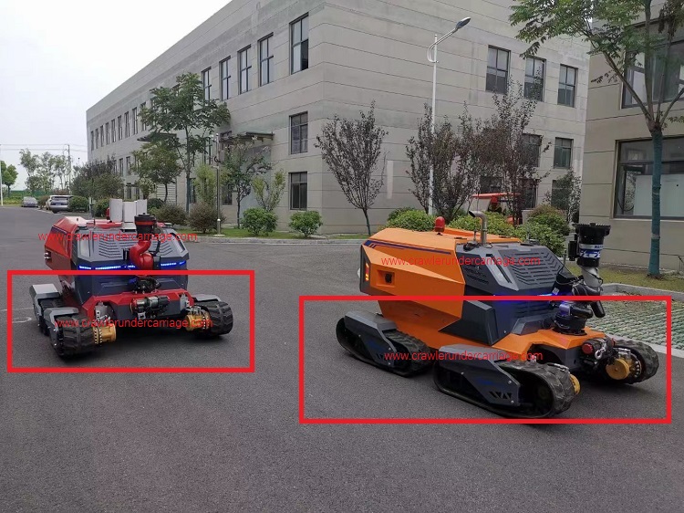 Four-drive fire-fighting robot