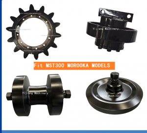 MST300 track roller top roller sprocket front idler for MOROOKA