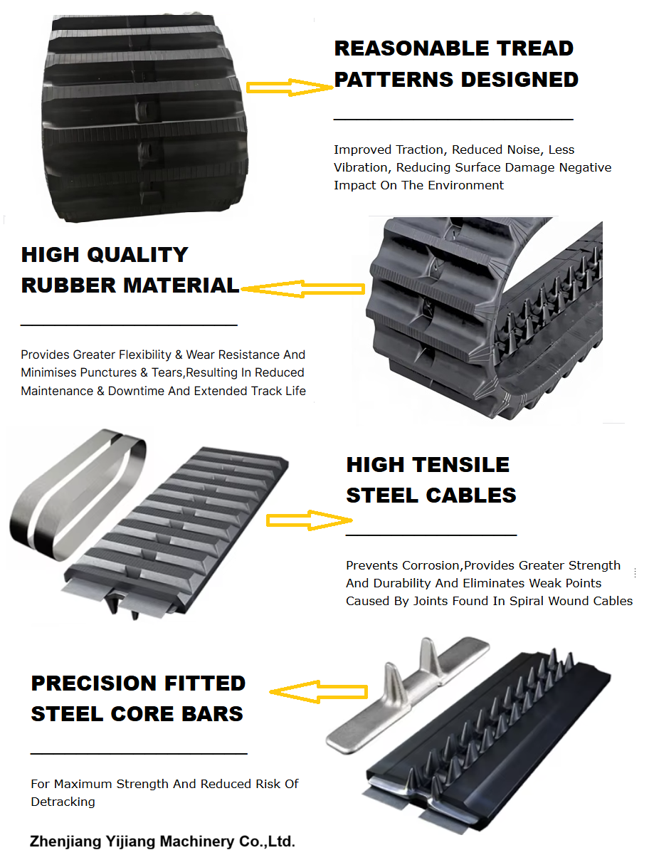 rubber track for morooka