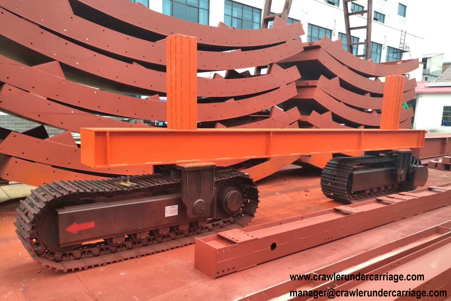 steel track undercarriage for tunnel trestle
